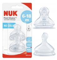 NUK FIRST CHOICE + SMOCZEK DO BUTELKI 6-18M M 2SZT