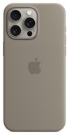 Silicone Case with MagSafe do Apple iPhone 15 Pro Max clay