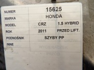 Honda CR-Z window regulator right front