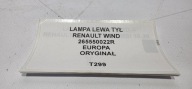 light left rear part RENAULT WIND original EUROPA 265550022R