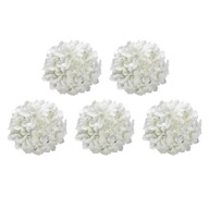 5 Pieces Faux Flower Heads Large Flowers white