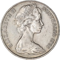 Moneta, Australia, Elizabeth II, 20 Cents, 1981, M