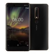 Smartfon Nokia 6.1 3 GB / 32 GB czarna Oryginalna! Komplet! Jak nowa!