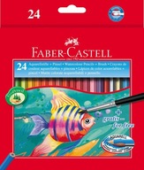 Kredki akwarelowe z pędzelkiem 24kol. Rybka Faber Castell