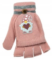 Ružové dievčenské rukavice palčiaky 12 cm 92 98