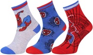 3x chlapčenské ponožky Spider-Man 26.5-30.5
