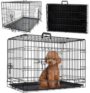 Klatka kennelowa dla psa metalowa Kojec transporter dla zwierząt 76x46x51 M