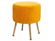 Stolička, taburet SOLARO O 35 cm, horčicová farba