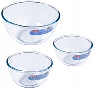 3 db-os hőálló üveg salátástál szett Pyrex