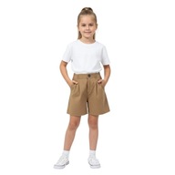 Dievčenské šortky ZARA krátke, hnedé, elegantné, 134 cm