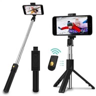 KIJEK DO SELFIE STICK NA TELEFON TRIPOD STATYW PILOT BLUETOOTH 3W1 METALOWY