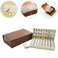 CHIŃSKA GRA MAHJONG PLANSZOWA KLASYCZNA X148 ETUI TRADYCYJNY ZESTAW SET