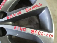 disk hliníkový Qashqai 18 6,5 5x114,3 ET 40