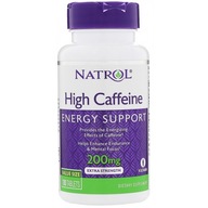 Natrol High Caffeine 200mg Kofeín Bezvodý 100Tab