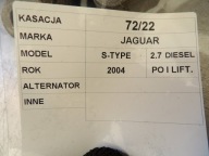 Alternator Jaguar S-type lift 2,7D 4R83-10300-AB