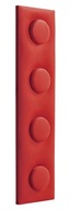 Čalúnený panel Nástenná opierka hlavy imitácia kociek červená 50x12,5 cm