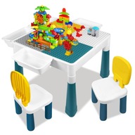 Dziecięcy Stół do zabawy z 2 Krzesłami, 51x51x51cm