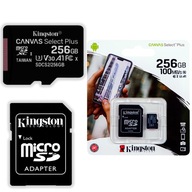 KARTA PAMIĘCI KINGSTON SDXC CANVAS SELECT PLUS MICRO SD 256GB A1 ADAPTER
