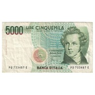 Banknot, Włochy, 5000 Lire, 1985, 1985-01-04, KM:1