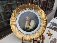 Stara porcelanowa patera talerz Limoges Francja złoto