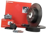 2× Brembo 08.9502.11 Brzdový kotúč + Brembo P 85 020 Sada brzdových doštičiek, kotúčové brzdy