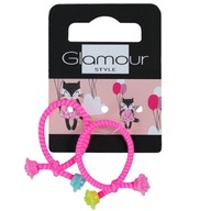 Glamour Kids gumičky do vlasov Ružový Neon 2ks