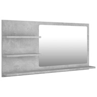 Kúpeľňové zrkadlo, sivý betón, 90x10,5x45 cm,