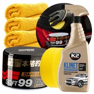 Vosk s carnaubou Soft99 Dark & Black Wax 300 g + 4 iné produkty