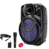 Duża Kolumna Karaoke BT z Mikrofonem USB MP3 Radio