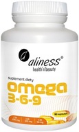 Aliness OMEGA 3-6-9 ľanový olej DHA EPA NATURAL Omega 3 Kyselina linolová
