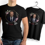 T-Shirt czarny Donald Tusk Na Prezent z Dowolnym Nadrukiem Zdjęciem Gift