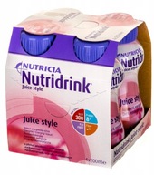 Nutridrink Juice Style jahoda, 4 x 200ml