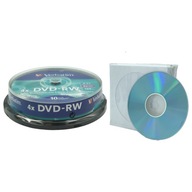Płyta DVD Verbatim DVD-RW 4,7GB 10szt + Koperta papierowa z okienkiem 10szt