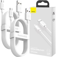 2x BASEUS KABEL PRZEÓWD MICRO-USB MOCNY TRWAŁY DŁUGI 2.1A 1.5m 150CM