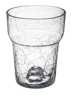 Osłonka szklana storczyk MARIETTA 13,5 cm efekt popękanego kruszonego szkła