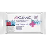 Cleanic Antibacterial chusteczki odświeżające 15 sztuk płyn antybakteryjny