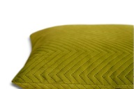 Dekoračný vankúš do obývačky Ozdobný 50x30 Velvet Prešívaný Blesk Zelený