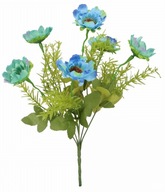 Bukiet sztucznych kwiatów ZAWILEC 35 cm NIEBIESKI