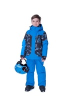 Dziecięca kurtka zimowa na snowboard, ciepły polar, wodoodporna, B5036 Blue122