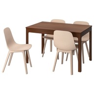 IKEA EKEDALEN ODGER Stôl a 4 stoličky hnedá/béžová