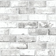 Tapeta stary mur biała szara cegła kamień efekt 3D