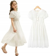 Elegantné šaty sväté prijímanie biele dievčatá