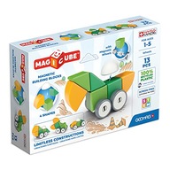 Geomag Geomag 202BLME Magnetic dice for Children, Green Yellow, 13 Pieces
