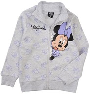 BLUZA DRESOWA DZIEWCZĘCA OCIEPLANA NA ZAMEK MYSZKA MINNIE 122/128 R005T