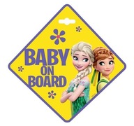 TABLICZKA NA PRZYSSAWKĘ Baby On Board Kraina Lodu