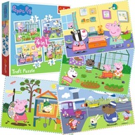 PUZZLE 4W1 ŚWINKA PEPPA WPSOMNIENIA Z WAKACJI