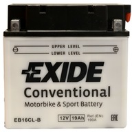 Batéria EXIDE YB16CL-B EXIDE 12V 19Ah 190A P+