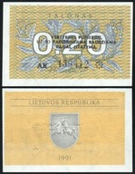 $ Litwa 0,20 TALONAS P-30a UNC 1991