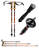 REGULOWANE KIJE NORDIC WALKING POMARAŃCZOWE 65-135CM NILS