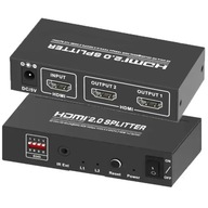 Aktywny rozdzielacz Splitter HDMI 2.0 1x2 EDID+IR